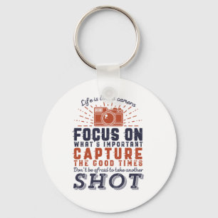 Livet är som en kamerafotograferingsoffert nyckelring