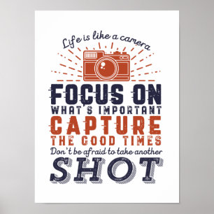 Livet är som en kamerafotograferingsoffert poster