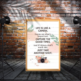 Livet är som en kameramotiv livsoffert poster