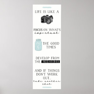 Livet är som en kameraoffert: Poster