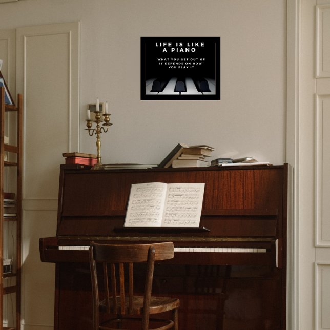 Livet är som en Piano-inspiration Poster (Skapare uppladdad)
