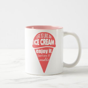 Livet är som en slogan för glass Två-Tonad mugg