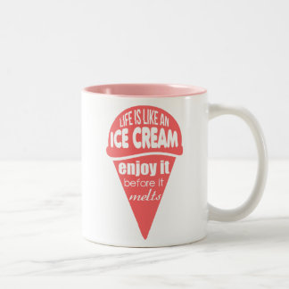 Livet är som en slogan för glass Två-Tonad mugg