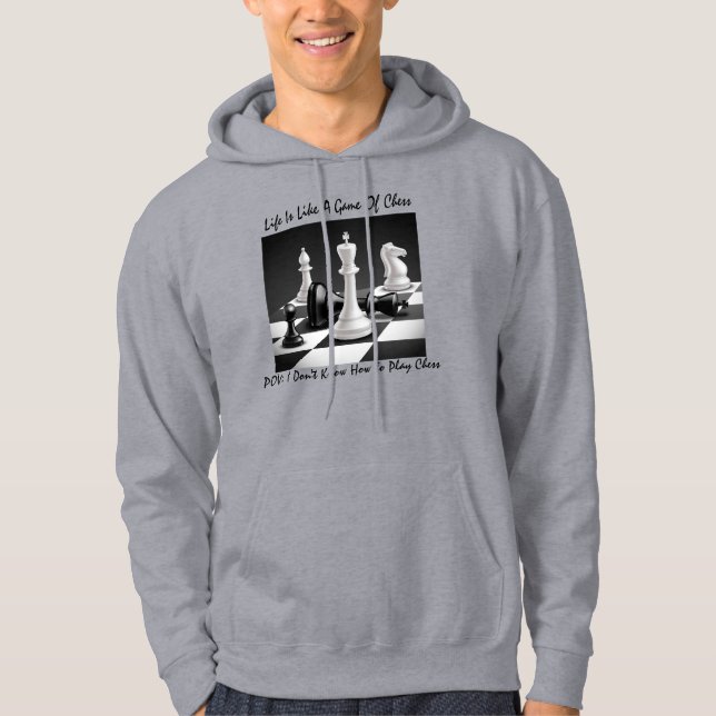 "Livet är som ett schackspel" Hoodie (Framsida)