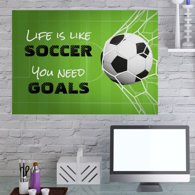 Livet är som fotbollen poster (Skapare uppladdad)