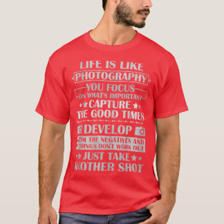 Livet är som fotofoto Älskare-kamera T Shirt
