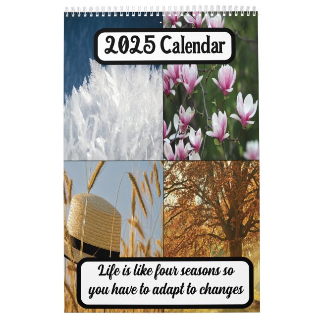 Livet är som fyra säsonger 2025 kalender (Omslag)