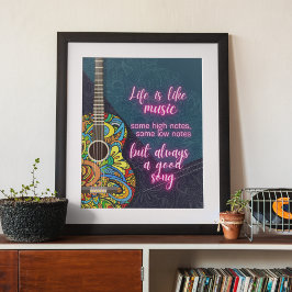 Livet är som Music, alltid bra sång Poster