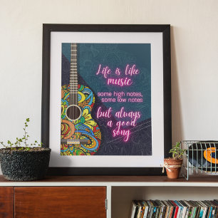 Livet är som Music, alltid bra sång Poster