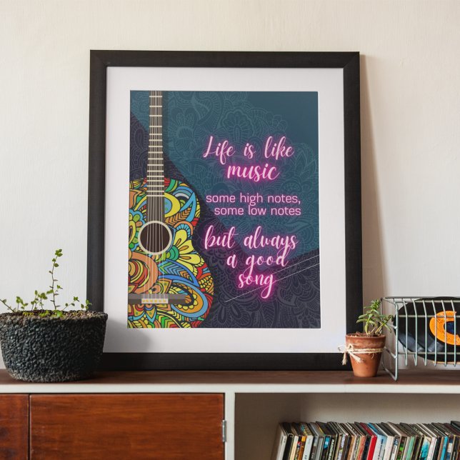 Livet är som Music, alltid bra sång Poster (Skapare uppladdad)