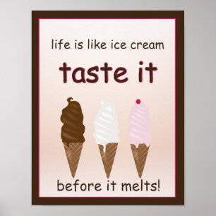 Livet är som om iskräm Poster