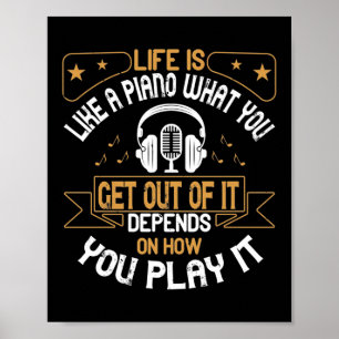 Livet är som Piano Poster