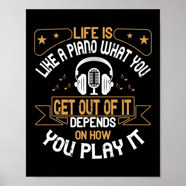 Livet är som Piano Poster (Framsidan)