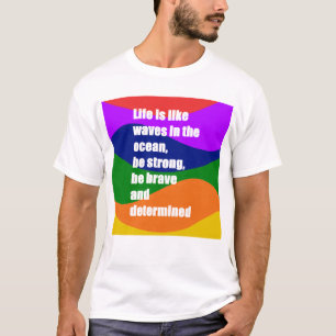 Livet är som vågor av färger t shirt