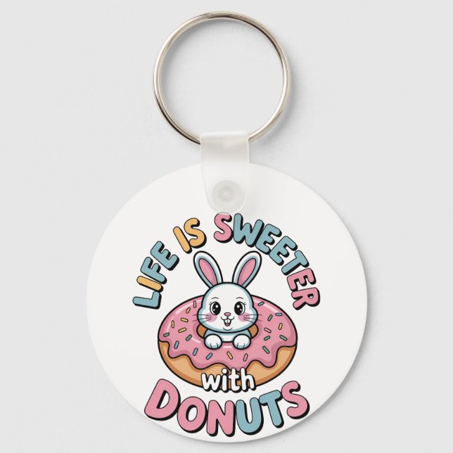 Livet är sötare med blodkärl nyckelring (Framsida)