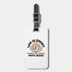 Livet är sötat med Jesus - Christian Faith Tea Kop Bagagebricka