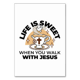 Livet är sötat med Jesus - Christian Faith Tea Kop Bordsnummer