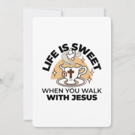 Livet är sötat med Jesus - Christian Faith Tea Kop Julkort