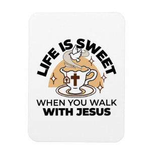 Livet är sötat med Jesus - Christian Faith Tea Kop Magnet