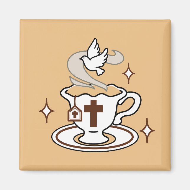 Livet är sötat med Jesus - Christian Faith Tea Kop Magnet (Framsidan)