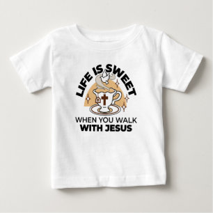 Livet är sötat med Jesus - Christian Faith Tea Kop T Shirt
