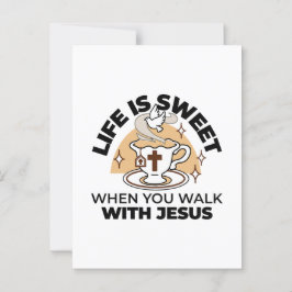 Livet är sötat med Jesus - Christian Faith Tea Kop Vykort