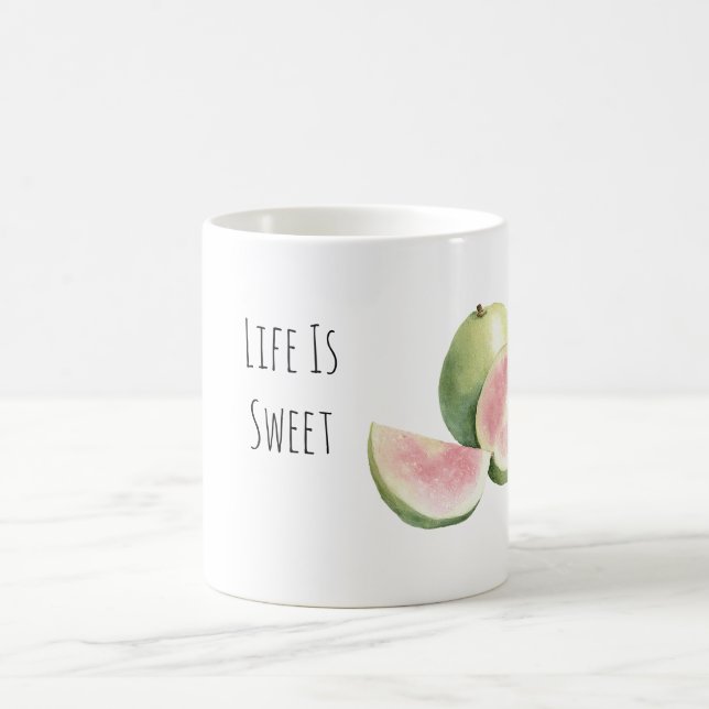 Livet är Sött Guavafrukt Kaffemugg (Center)