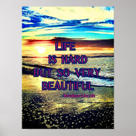 "Livet är svårt" citat av Abraham Lincoln Poster