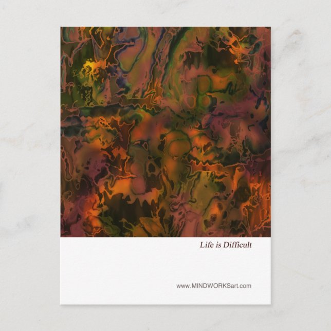 Livet är svårt vykort (Framsida)