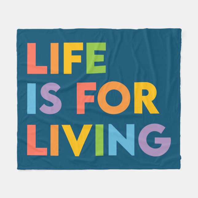 Livet är till för livet fleecefilt (Framsidan (Horisontell))