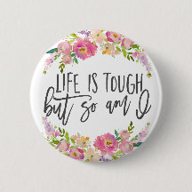 Livet är tuff, inspirationcitat, Boho blommigt