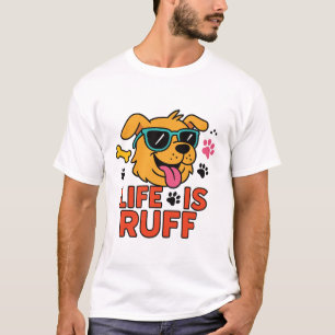 Livet är tufft � Rollig hundtecknad T Shirt