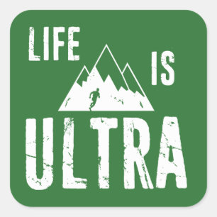 Livet är ultralådande fyrkantigt klistermärke