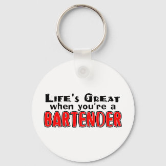 Livet är Underbart när du är Bartender Nyckelring