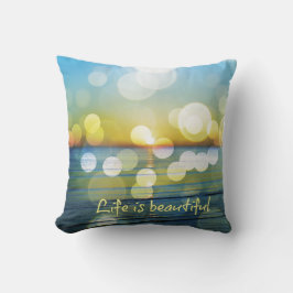 Livet är vackert Beach Sunrise Pillow Kudde