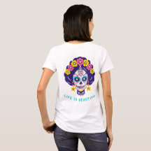 Livet är vackert Blommigt Sugar Skull Girl