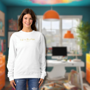 Livet är vackert Guld Business Namn Blogg Brand T Shirt
