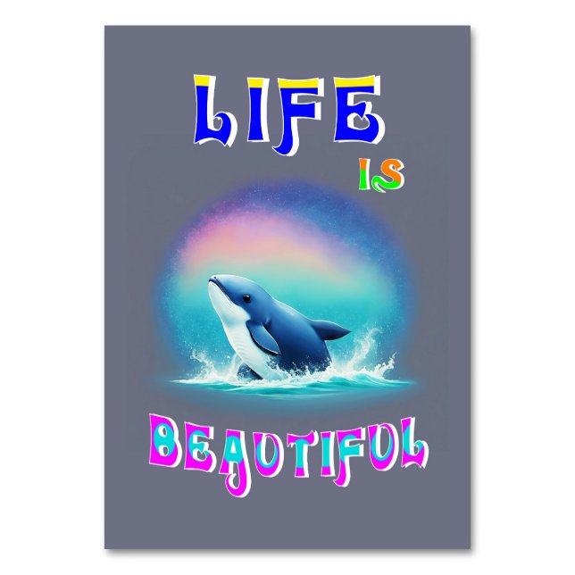 Livet är vackert Hermanus Afrika September Whale Bordsnummer (Framsidan)