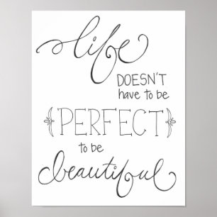 Livet är vackert - illustrationsskiss i hand plock poster