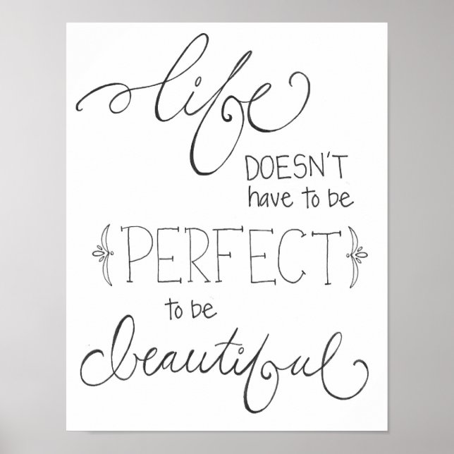 Livet är vackert - illustrationsskiss i hand plock poster (Framsidan)