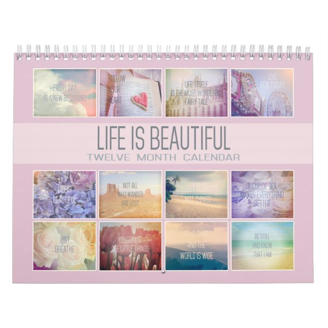 Livet är vackert inspirerande | Pastellfoton Kalender (Omslag)