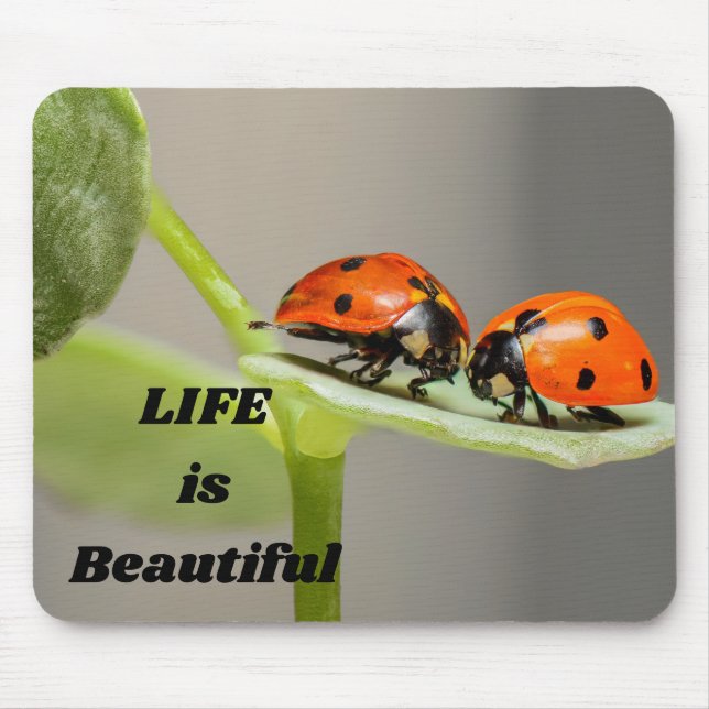 Livet är vackert - Ladybug Musmatta (Framsidan)
