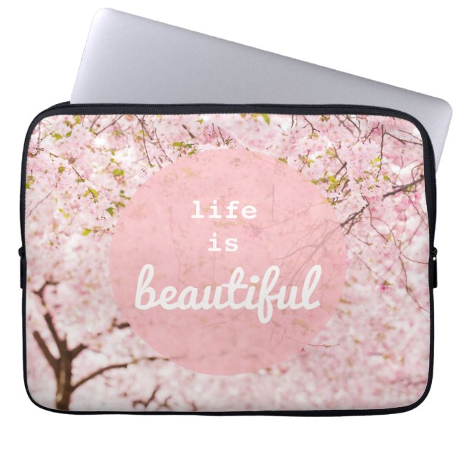 Livet är vackert Laptop sleeve (Framsidan)