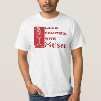 Livet är vackert med musiken Artwork T-Shirt