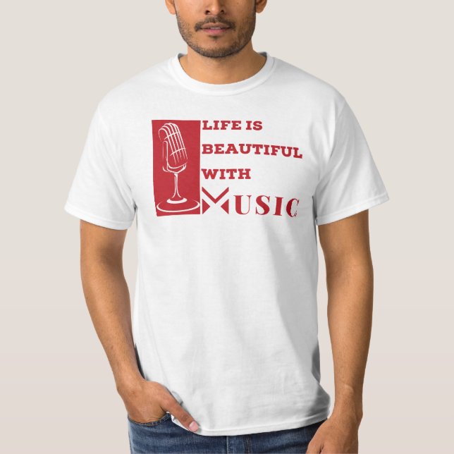 Livet är vackert med musiken Artwork T-Shirt (Framsida)