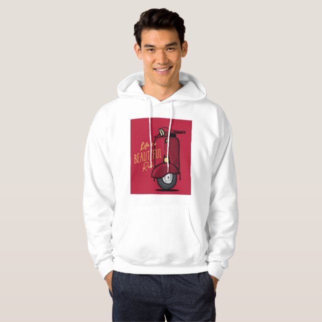 Livet är vackert Ride Hoodie (Hel framsida)