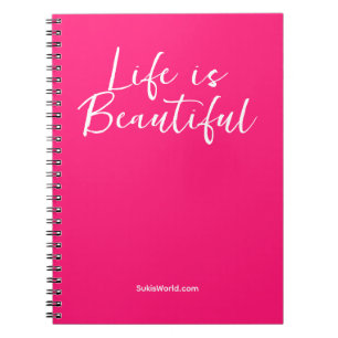 Livet är vackert   Rosa Business Namn Blogg Brand Anteckningsbok