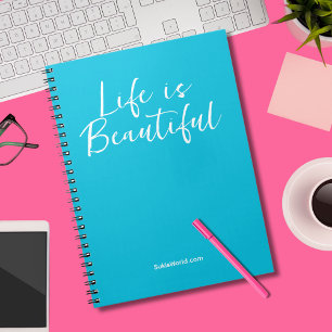 Livet är vackert   Turquota Business Blogg Brand Anteckningsbok