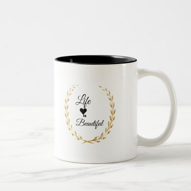 Livet är vackert tvåtonkaffe Mugg (Höger)