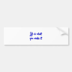 Livet är vad du gör det till typografi bildekal